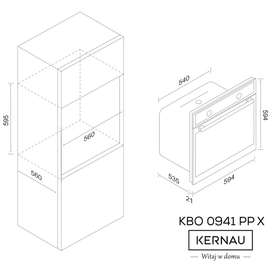 Духова шафа електричний KERNAU KBO 0941 PP X