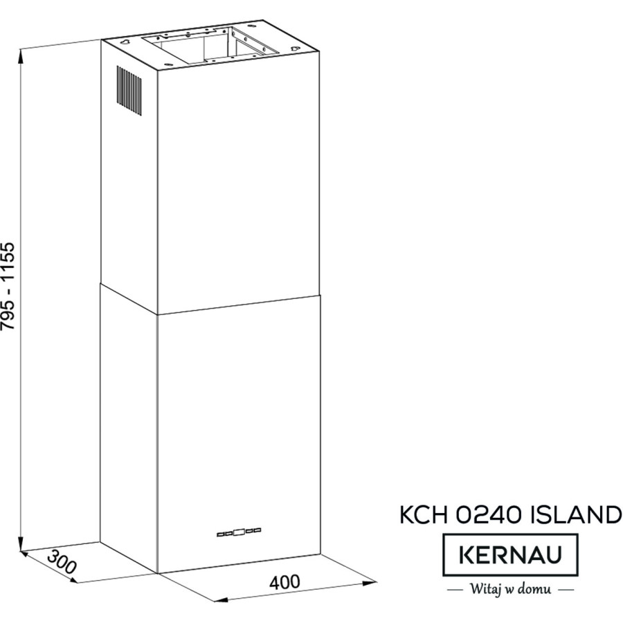 Витяжка KERNAU KCH 0240 W ISLAND