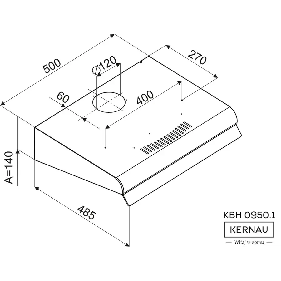Витяжка KERNAU KBH 0950.1 X