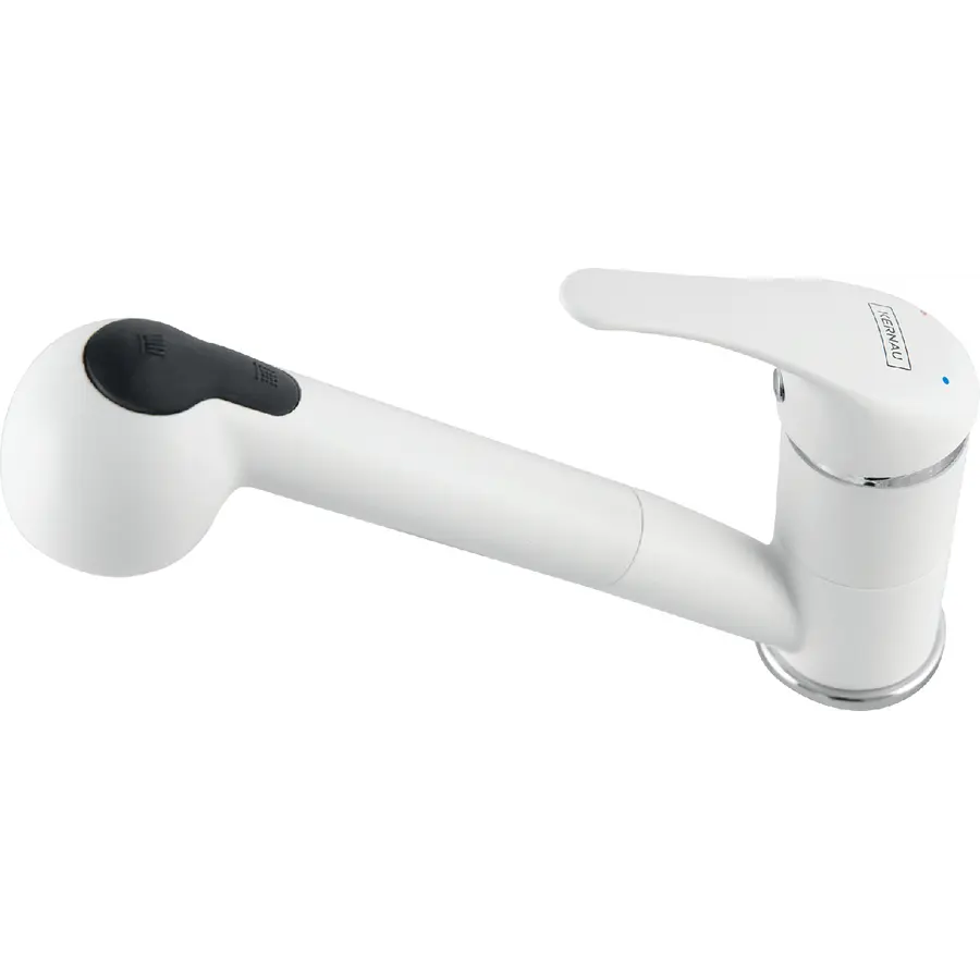 Кухонний змішувач KERNAU KWT 04A PO PURE WHITE з витяжною лійкою