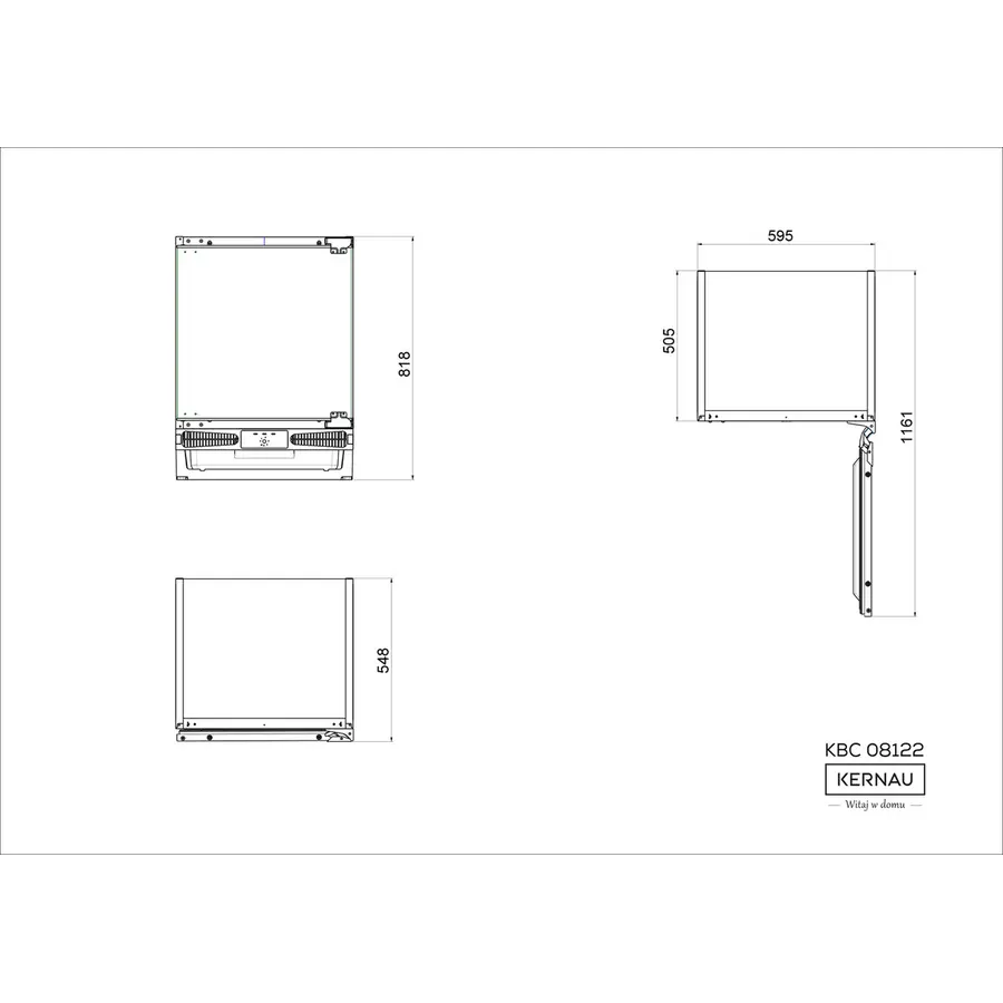Встроенный холодильник KERNAU KBR 08122