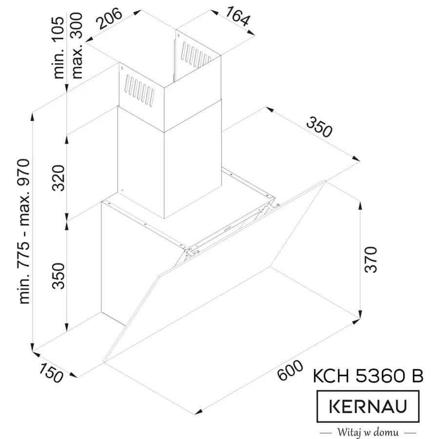 Витяжка KERNAU KCH 5360 B