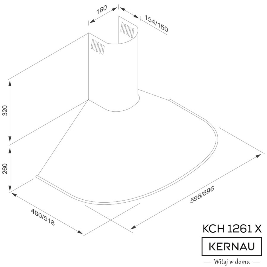 Витяжка KERNAU KCH 1261 X