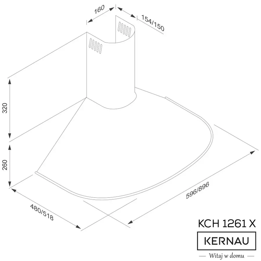 Витяжка KERNAU KCH 1261 X