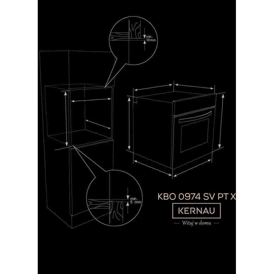 Духова шафа електричний KERNAU KBO 0974 SV PT X