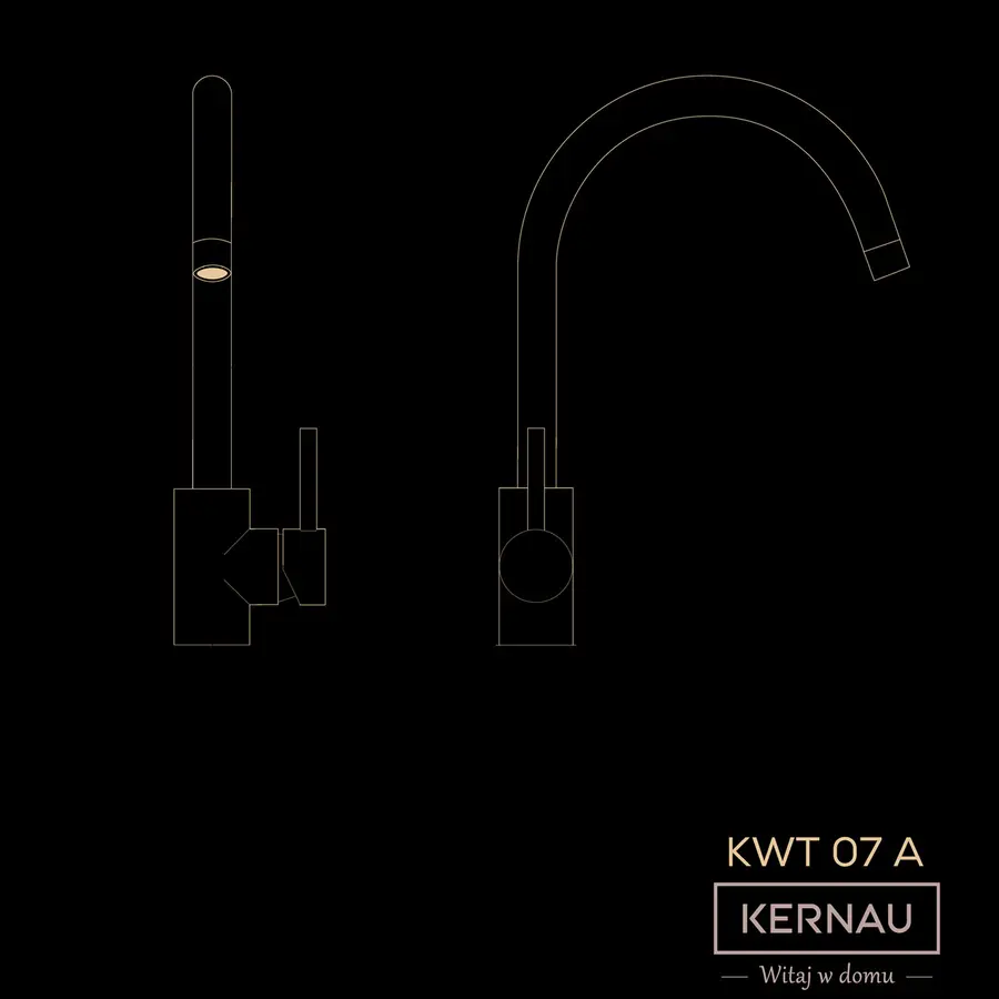 Смеситель кухонный KERNAU KWT 07A STEEL