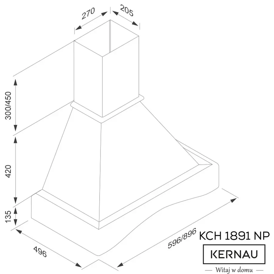 Вытяжка KERNAU KCH 1891 NP