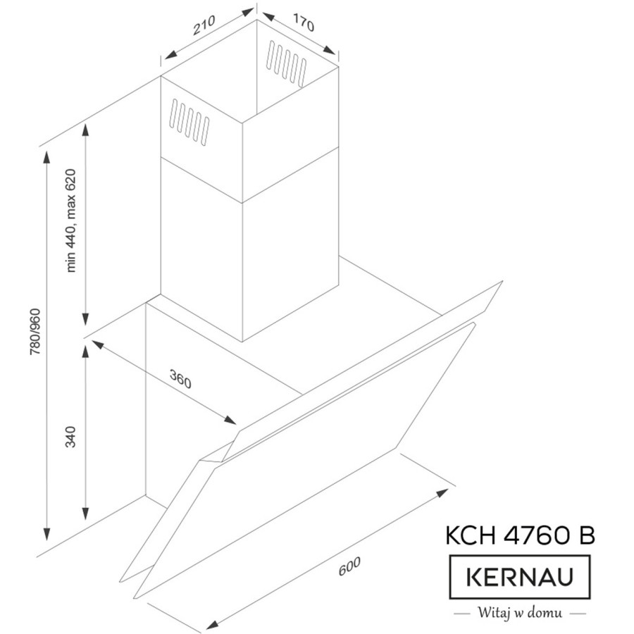 Витяжка KERNAU KCH 4760 B