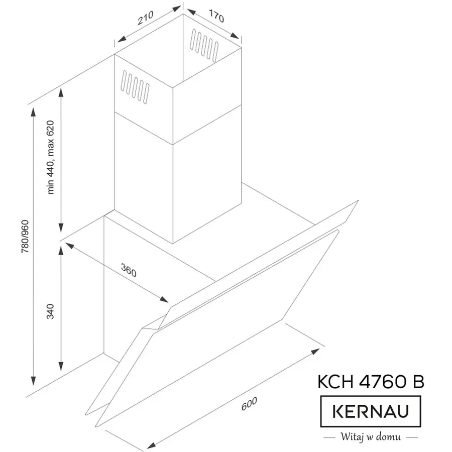 Витяжка KERNAU KCH 4760 B
