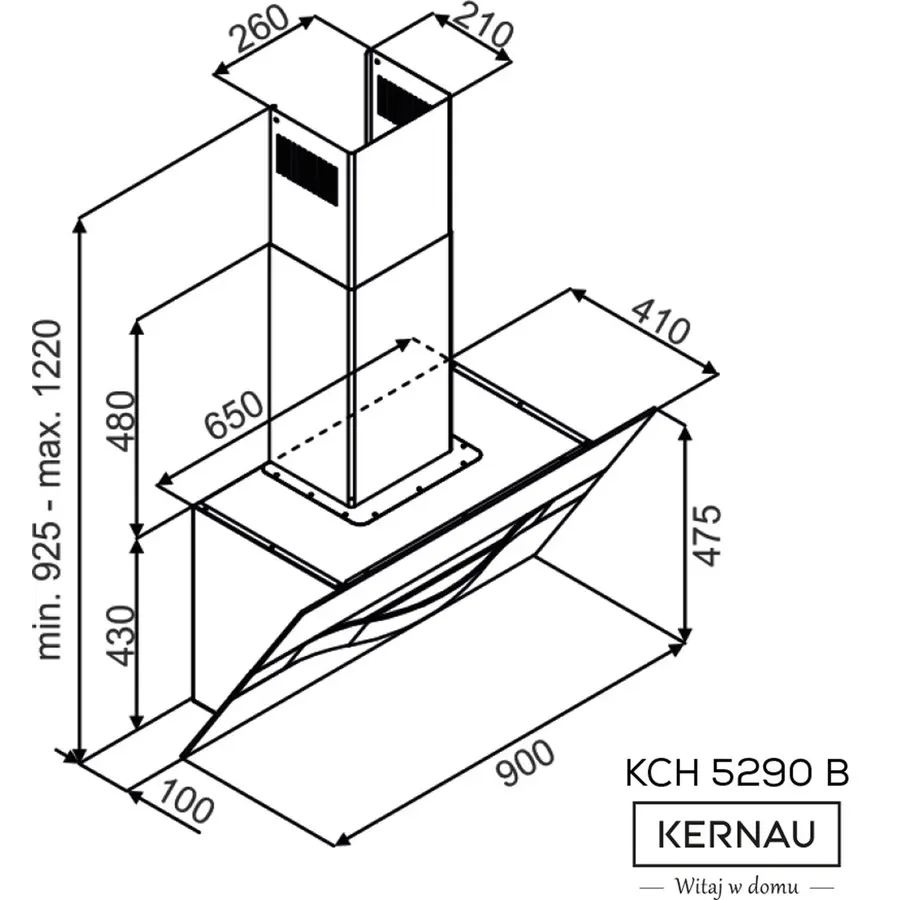 Витяжка KERNAU KCH 5290 B
