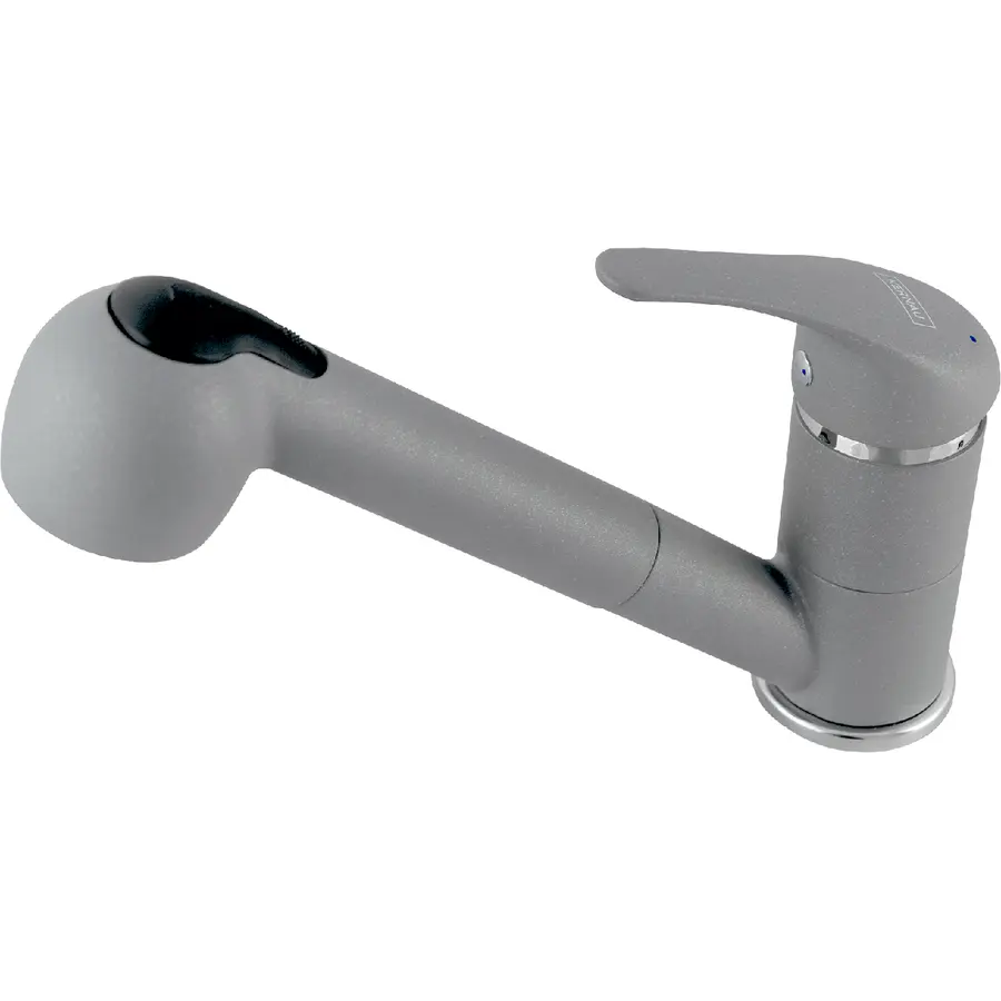 Смеситель кухонный KERNAU KWT 04A PO GREY METALLIC с вытяжной лейкой