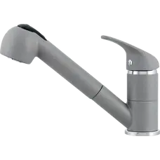 Смеситель кухонный KERNAU KWT 04A PO GREY METALLIC с вытяжной лейкой