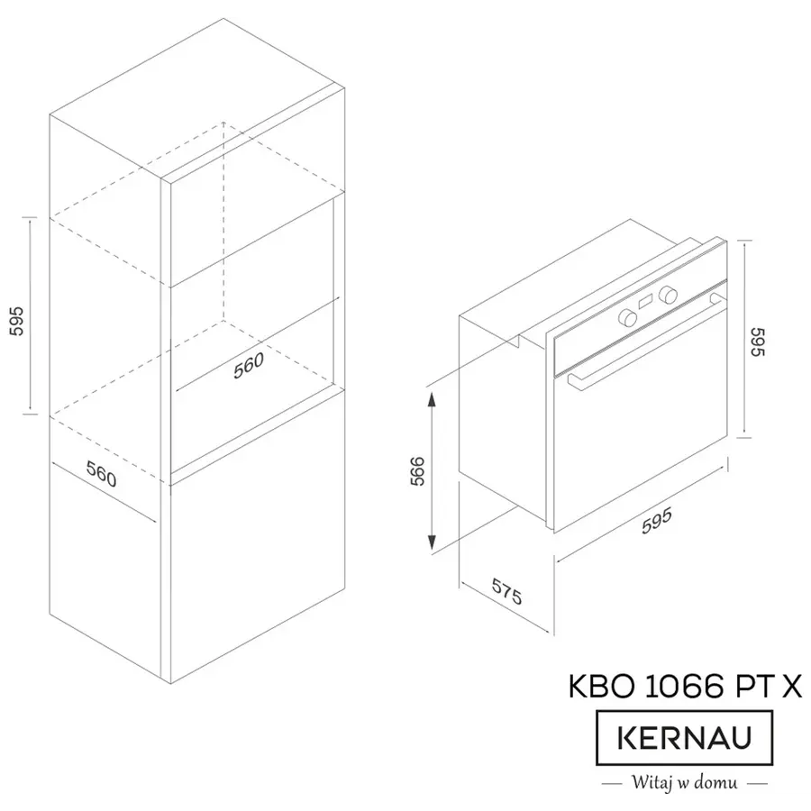 Духовой шкаф электрический KERNAU KBO 1066 PT X
