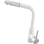 Смеситель кухонный KERNAU KWT 06A PO PURE WHITE с вытяжным носиком