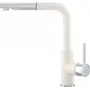 Смеситель кухонный KERNAU KWT 06A PO PURE WHITE с вытяжным носиком