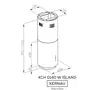 Витяжка KERNAU KCH 0140 W ISLAND