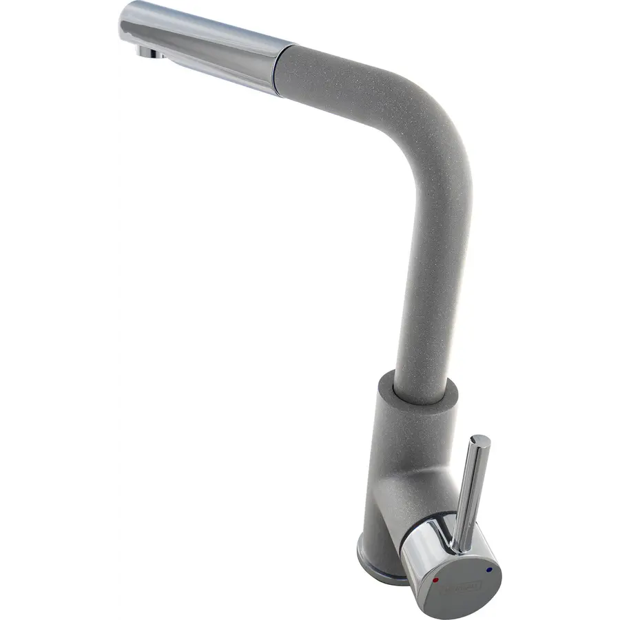 Кухонний змішувач KERNAU KWT 06A PO GREY METALLIC з витяжним носиком