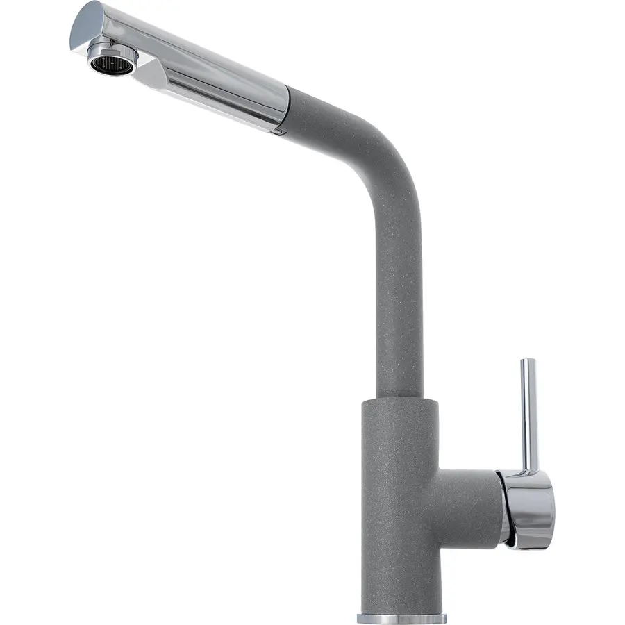 Кухонний змішувач KERNAU KWT 06A PO GREY METALLIC з витяжним носиком