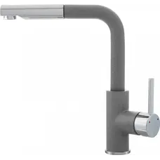 Кухонний змішувач KERNAU KWT 06A PO GREY METALLIC з витяжним носиком