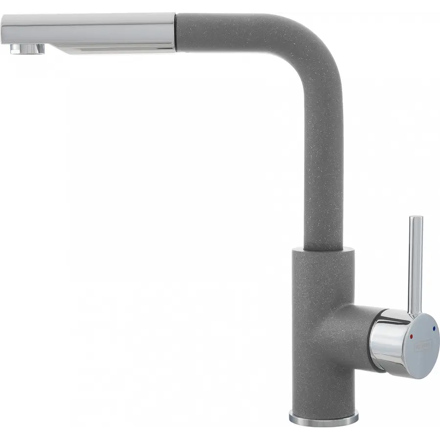 Кухонний змішувач KERNAU KWT 06A PO GREY METALLIC з витяжним носиком