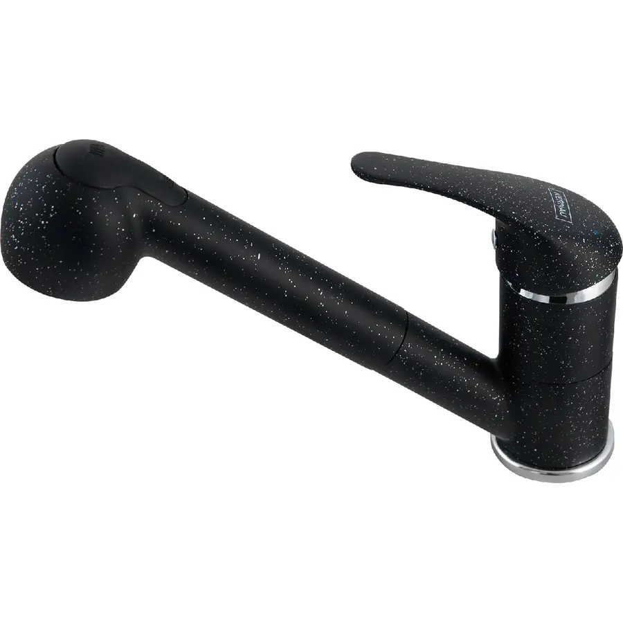 Смеситель кухонный KERNAU KWT 04A PO BLACK METALLIC с вытяжной лейкой