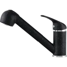 Смеситель кухонный KERNAU KWT 04A PO BLACK METALLIC с вытяжной лейкой