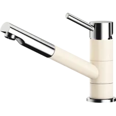 Смеситель кухонный KERNAU KWT 05 PO OLD WHITE/CHROME с вытяжным носиком