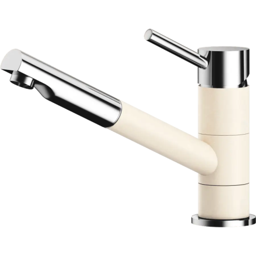 Смеситель кухонный KERNAU KWT 05 PO OLD WHITE/CHROME с вытяжным носиком