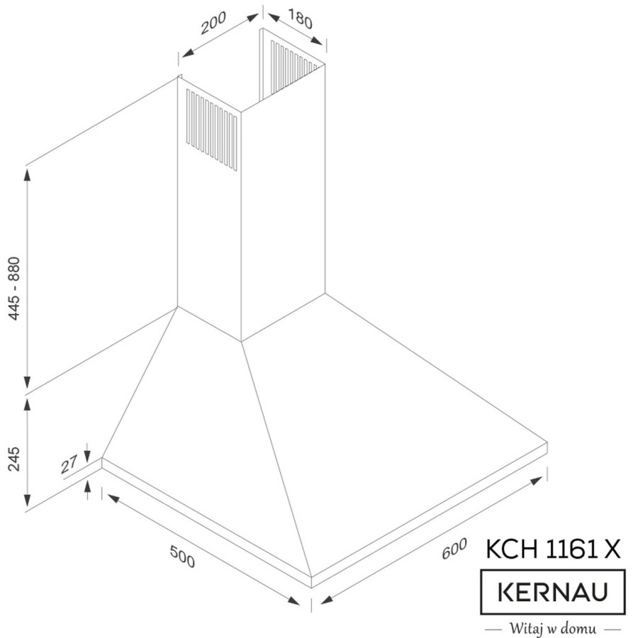 Вытяжка KERNAU KCH 1161 X