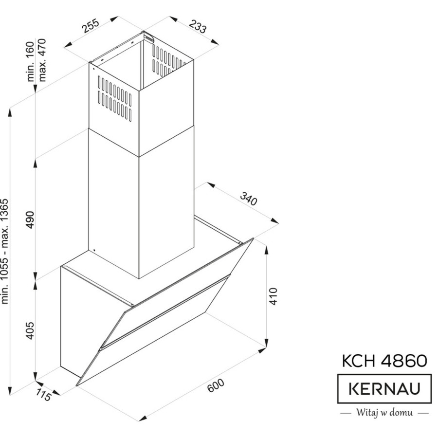 Витяжка KERNAU KCH 4860 B