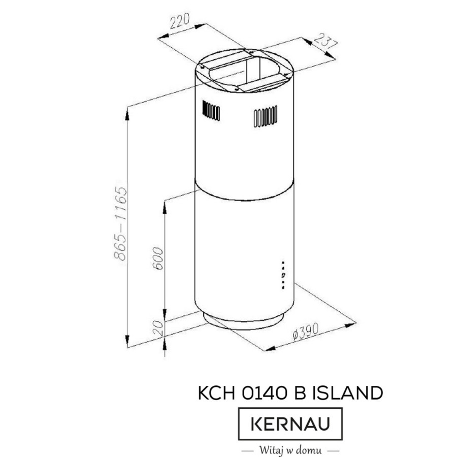 Витяжка KERNAU KCH 0140 B ISLAND