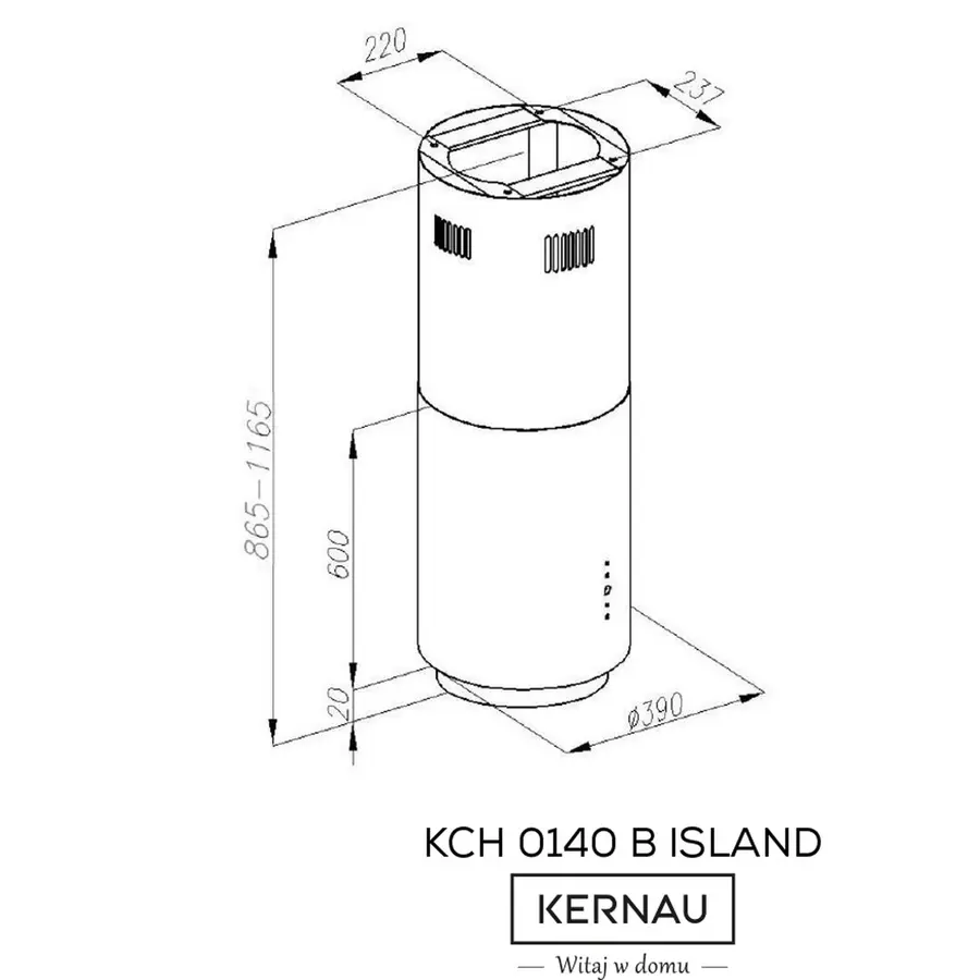 Витяжка KERNAU KCH 0140 B ISLAND