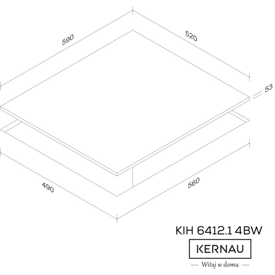 Варочная поверхность электрическая KERNAU KIH 6412.1-4B W