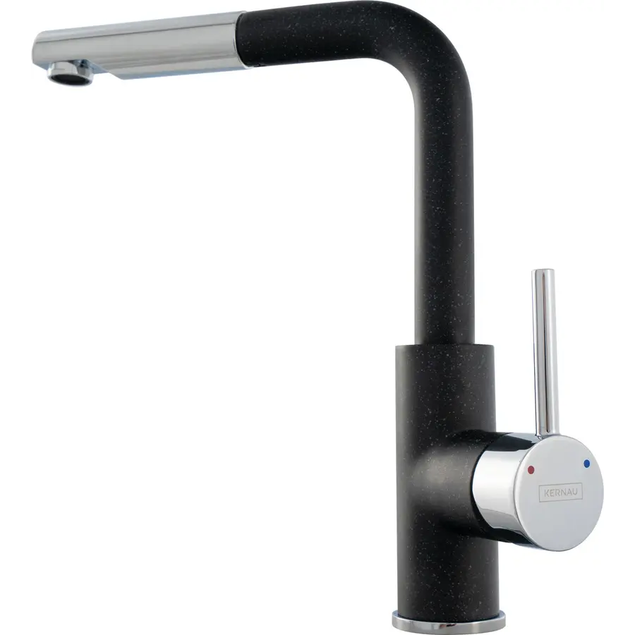 Смеситель кухонный KERNAU KWT 06A PO GRAPHITE с вытяжным носиком