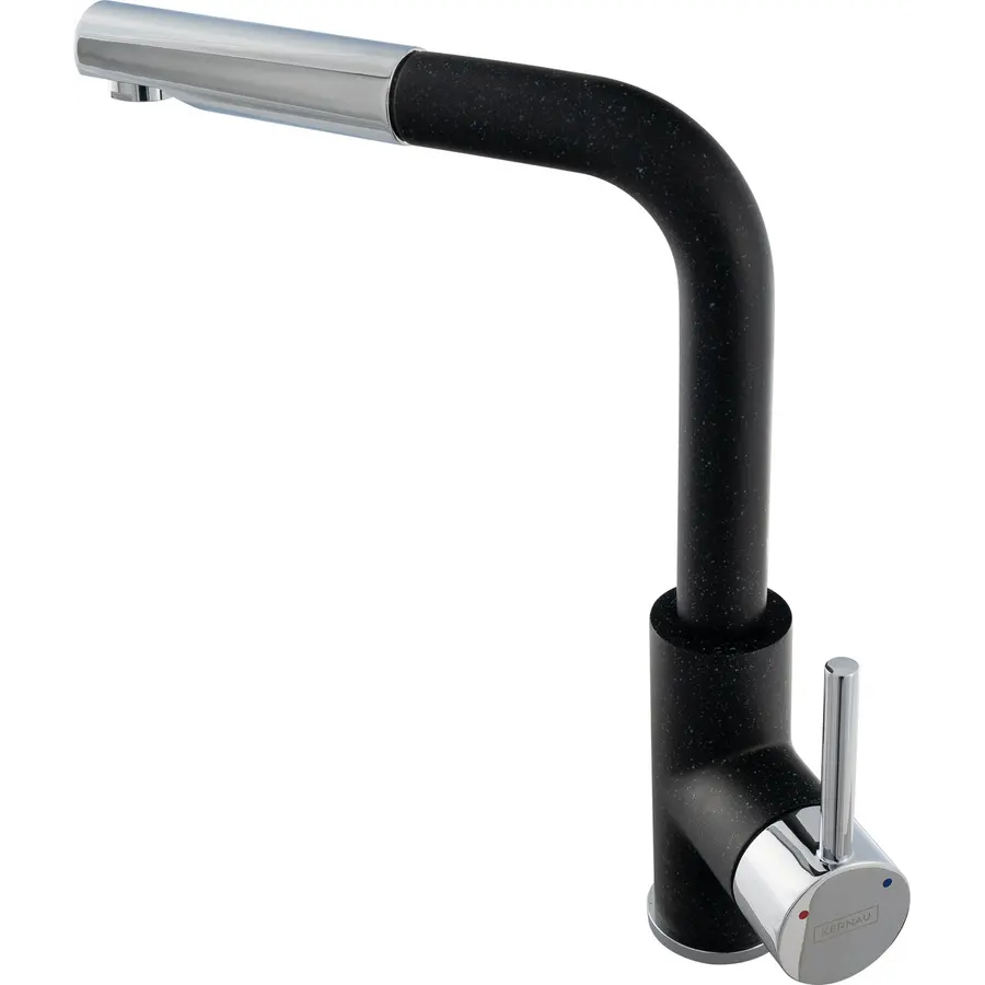 Смеситель кухонный KERNAU KWT 06A PO GRAPHITE с вытяжным носиком