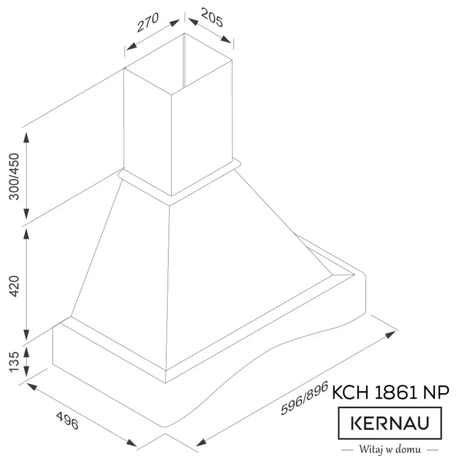 Витяжка KERNAU KCH 1861 NP