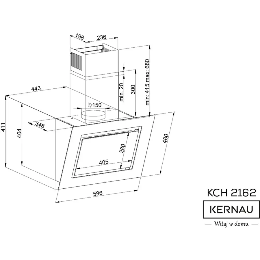 Витяжка KERNAU KCH 2162 B