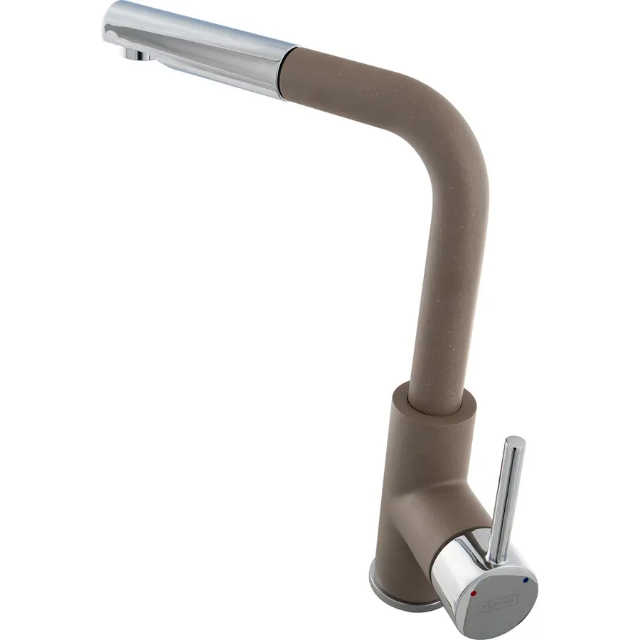 Кухонний змішувач KERNAU KWT 06A PO NATURAL BEIGE з витяжним носиком