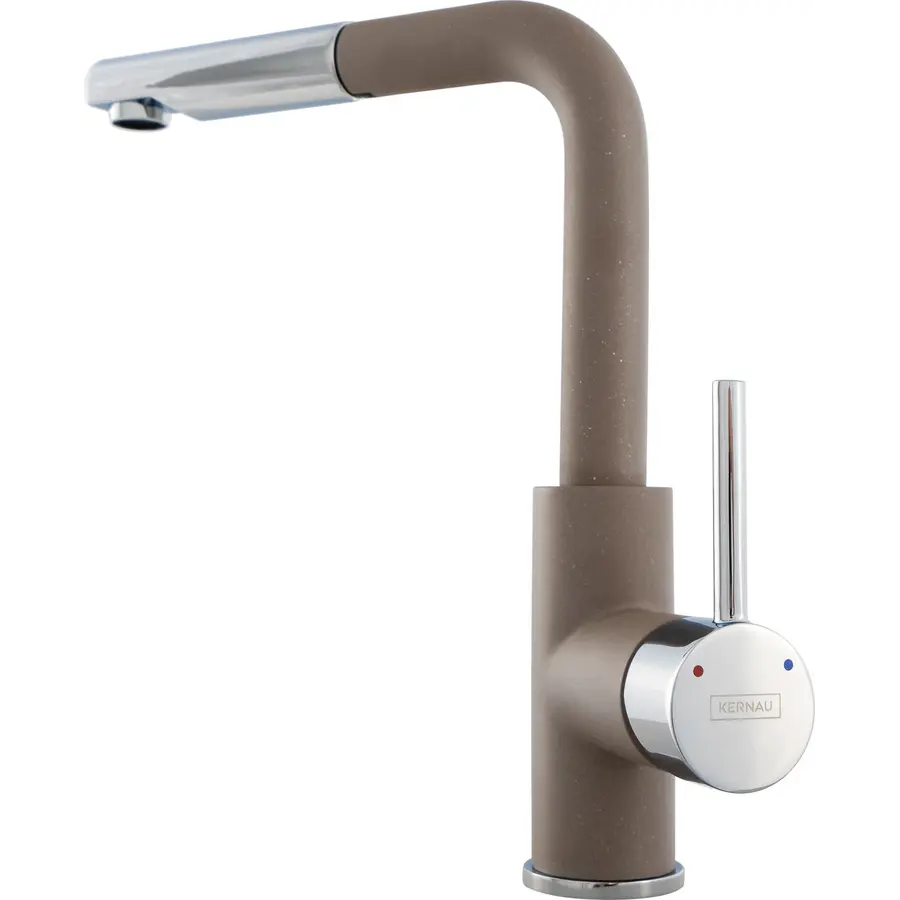 Кухонний змішувач KERNAU KWT 06A PO NATURAL BEIGE з витяжним носиком