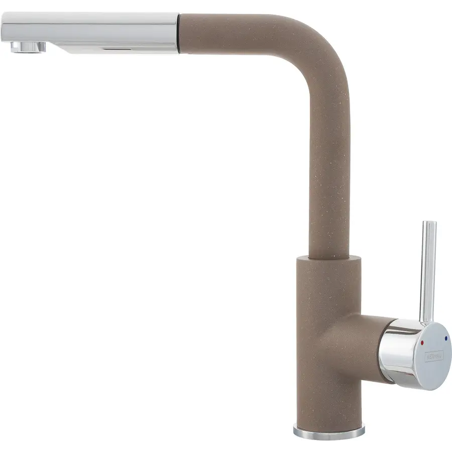 Кухонний змішувач KERNAU KWT 06A PO NATURAL BEIGE з витяжним носиком