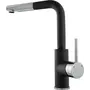 Смеситель кухонный KERNAU KWT 06A PO BLACK METALLIC с вытяжным носиком