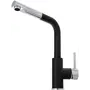 Смеситель кухонный KERNAU KWT 06A PO BLACK METALLIC с вытяжным носиком