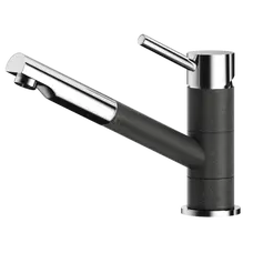 Смеситель кухонный KERNAU KWT 05 PO GRAPHITE/CHROME с вытяжным носиком