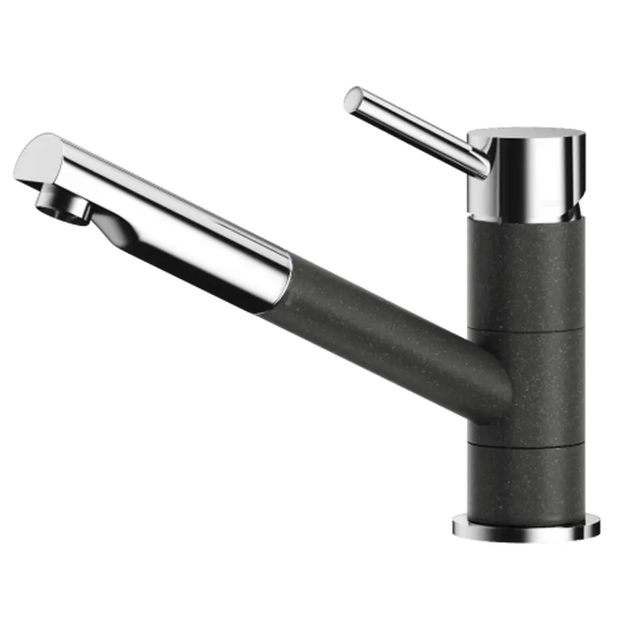Смеситель кухонный KERNAU KWT 05 PO GRAPHITE/CHROME с вытяжным носиком