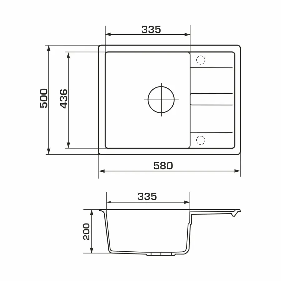 Кухонна гранітна мийка GRANADO Madrid Terra