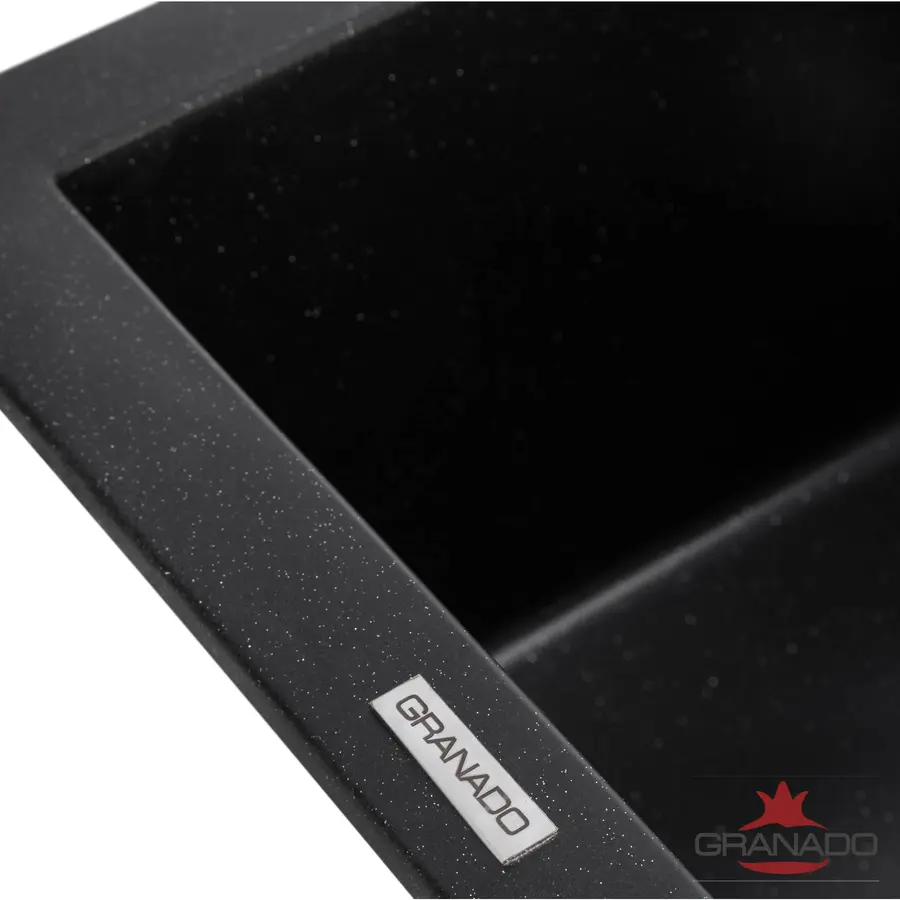Кухонна гранітна мийка GRANADO Cadiz Black shine