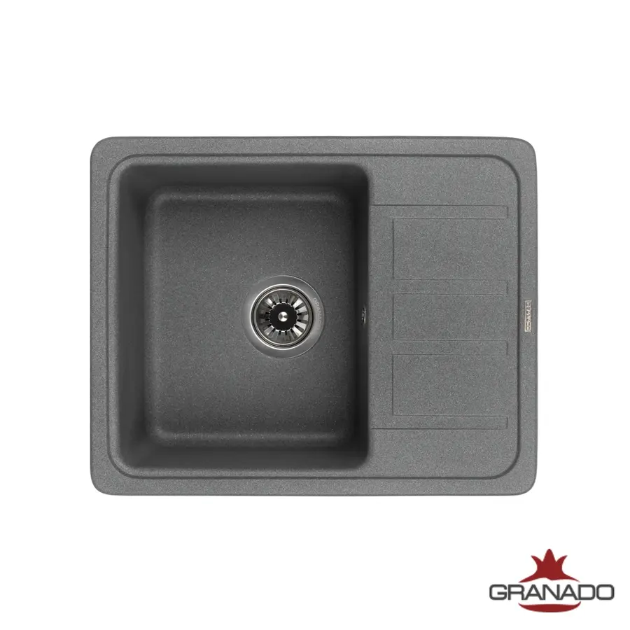 Кухонна гранітна мийка GRANADO Alanis Grafito