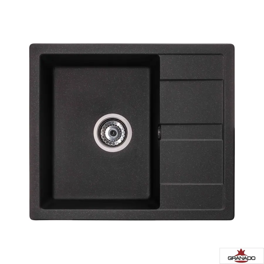 Кухонна гранітна мийка GRANADO Madrid Black shine
