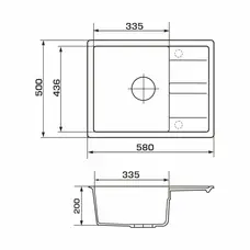Кухонна гранітна мийка GRANADO Madrid White