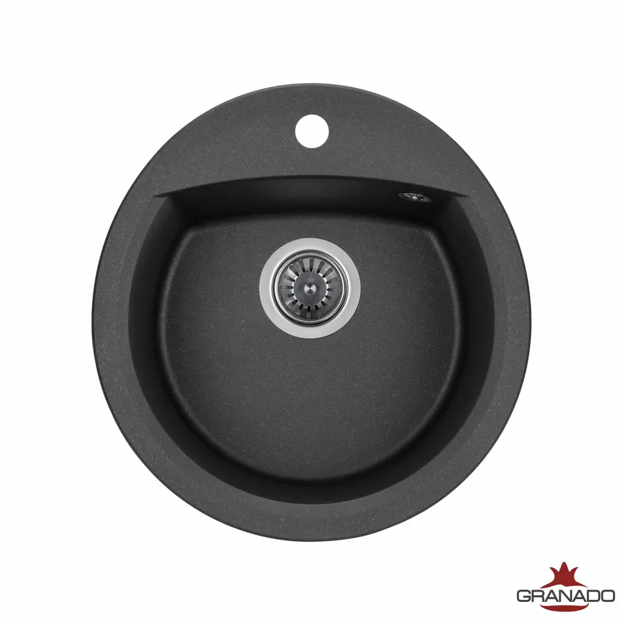 Кухонна гранітна мийка GRANADO Ronda Black shine